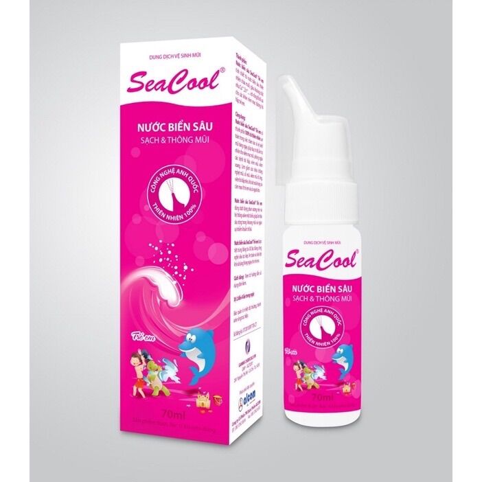 Nước biển sâu seacool xịt mũi giúp rửa sạch và thông mũi chai 70ml