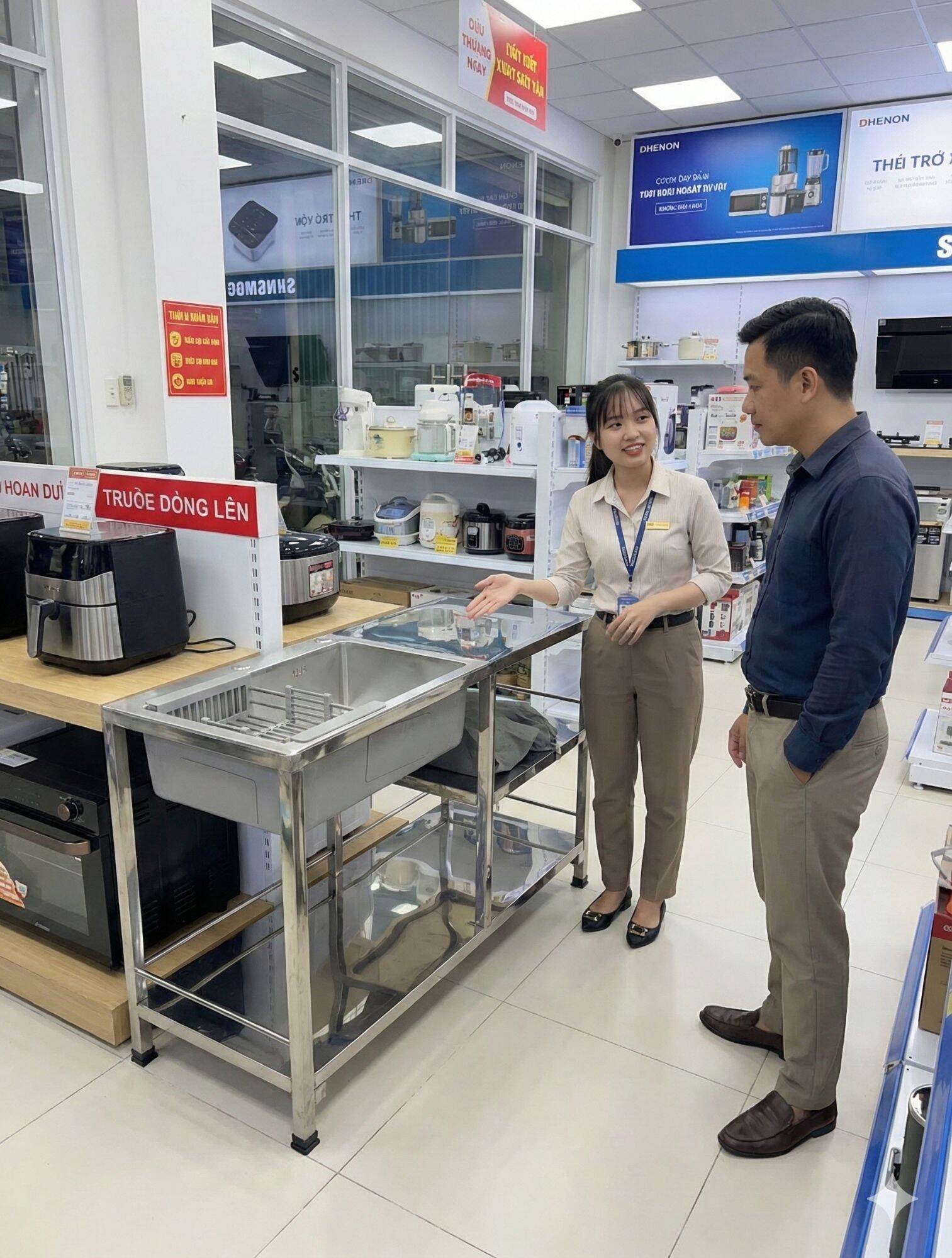 Chậu Rửa Đa Năng 2 Tầng INOX 304 - Bao gồm chân và bộ vòi xả - GIẢI PHÁP TỐI ƯU CHO KHÔNG GIAN BẾP