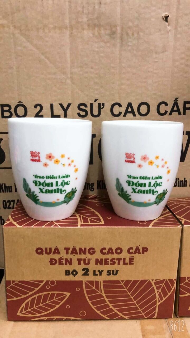 bộ ly sứ dongwa set 2 ly 350ml
