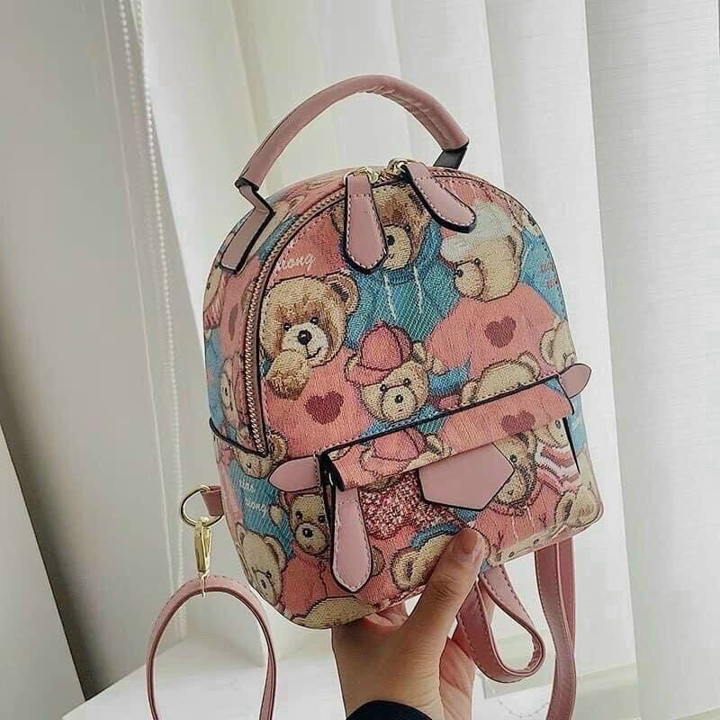Ba lô hình gấu hồng siêu cute