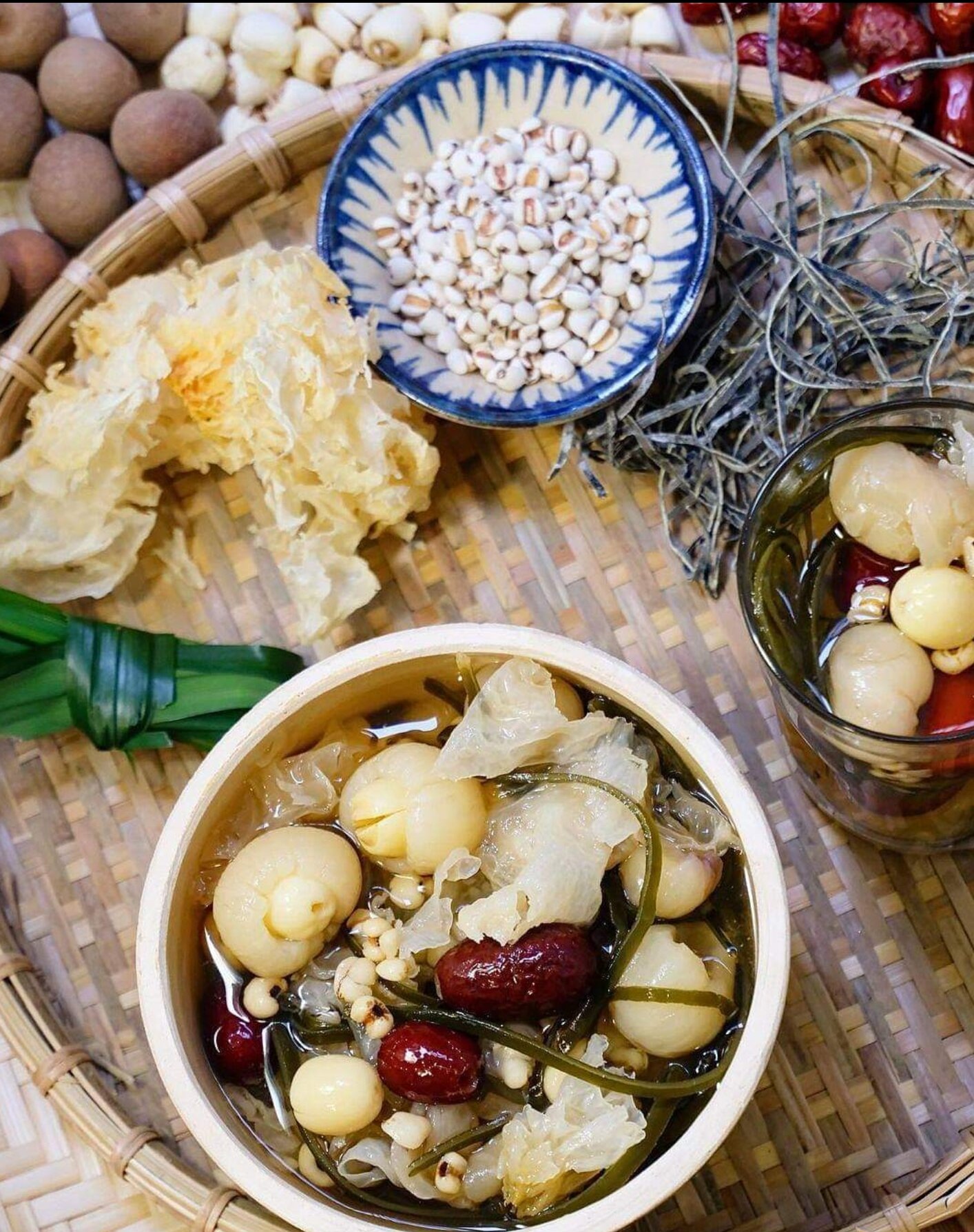 set 500g chè sâm bổ lượng 10 vị  tặng quà tự chọn