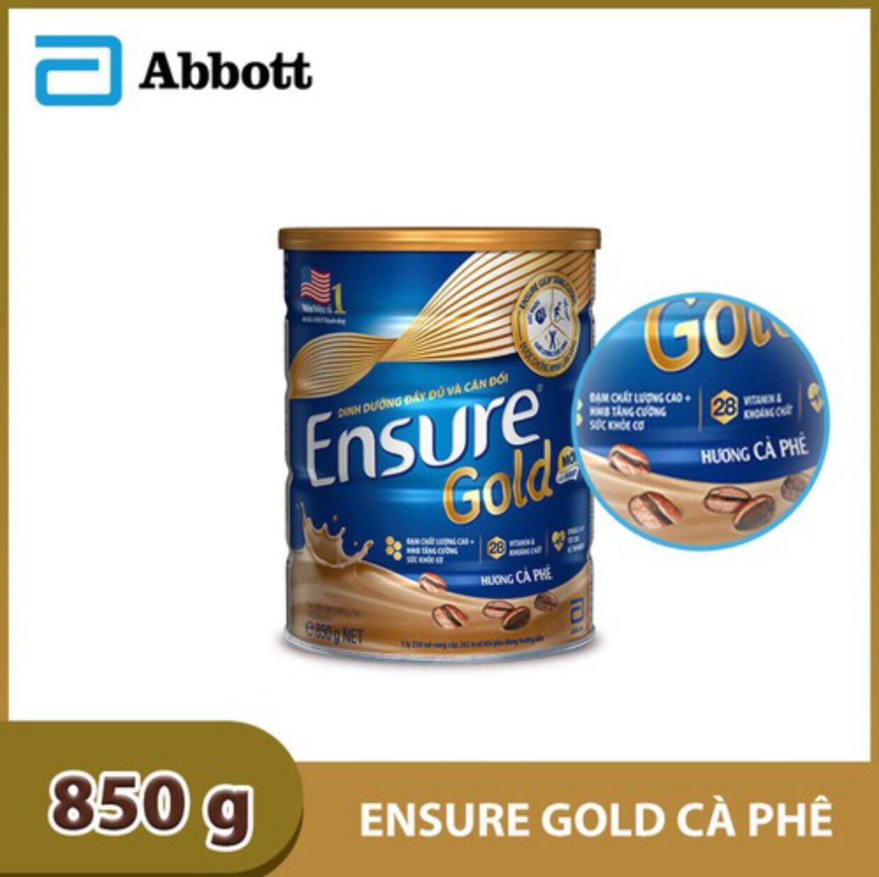 Sữa bột ensure gold cafe 850g