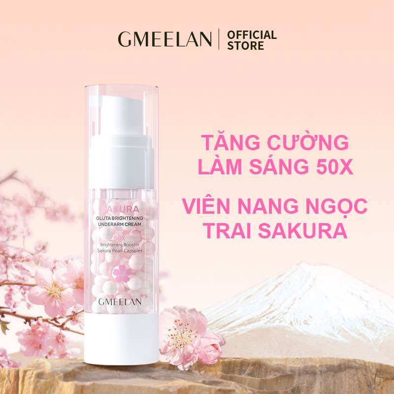 Gmeelan kem dưỡng da sakura gluta brightening cream 30g kem hỗ trợ dưỡng sáng nách