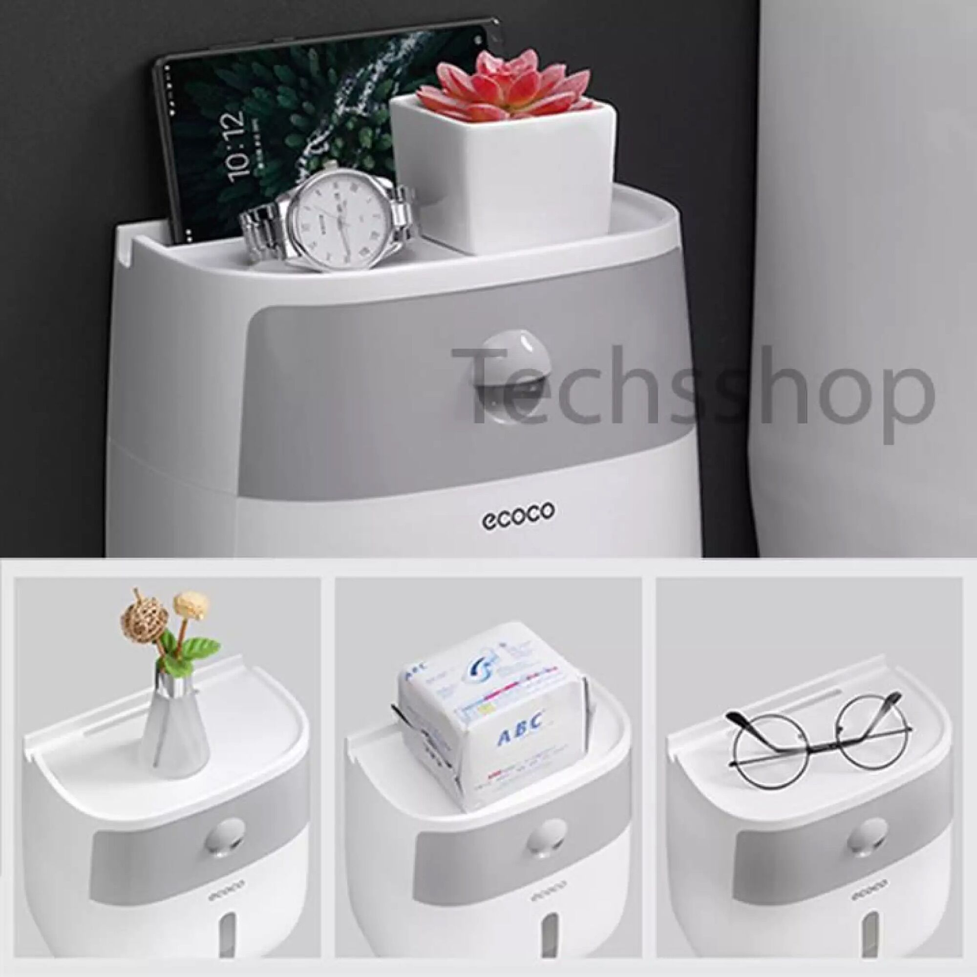Hộp đựng giấy vệ sinh 2 tầng ecoco