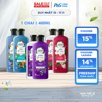 Dầu Gội - Dầu Xả HERBAL ESSENCES Tinh Chất Thực Vật Thật Argan Morroco/ Dâu Trắng Bạc Hà/ Hương Thảo & Thảo Mộc - Chai 400ML