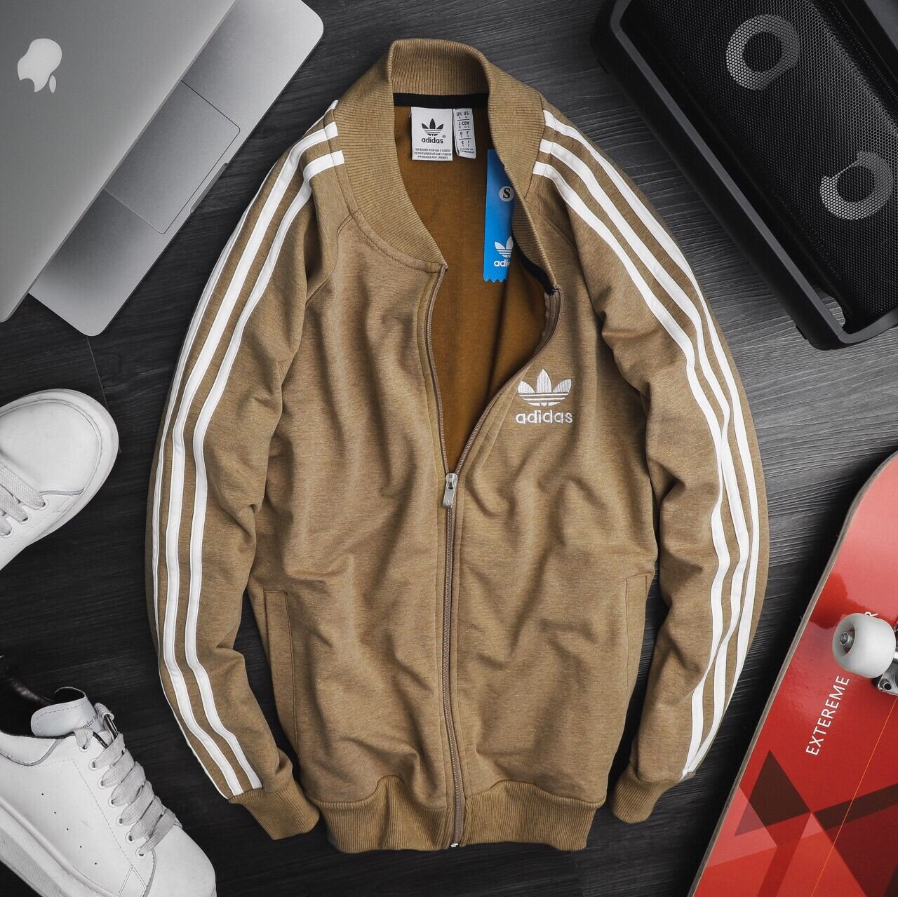 [3-5/8 Hoàn Tiền 25%]Áo khoác Adidass nỉ cá full tem tag chuẩn hãng