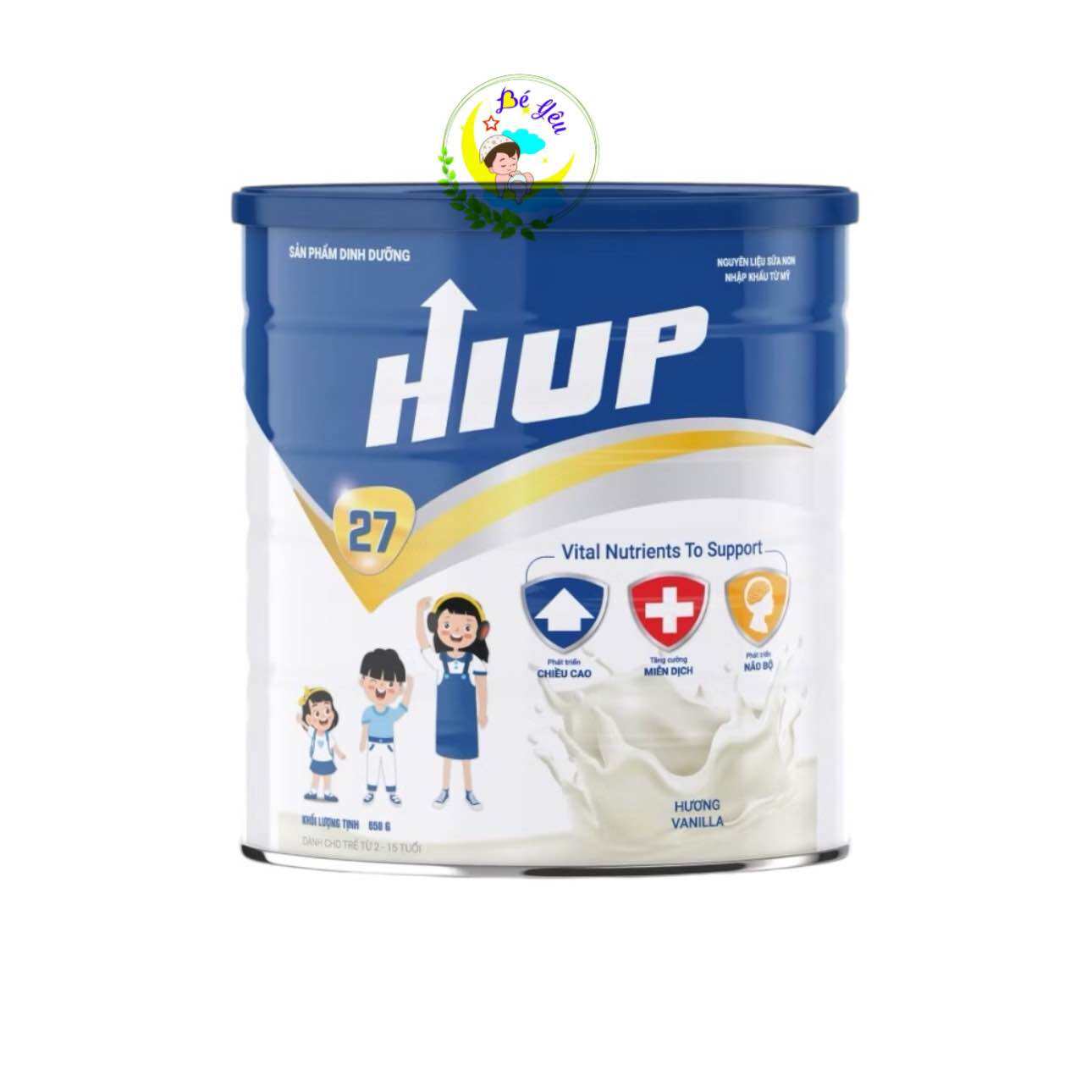 Sữa HIUP sữa tăng chiều cao hiup cho bé từ 3 tuổi hộp 650g chính hãng