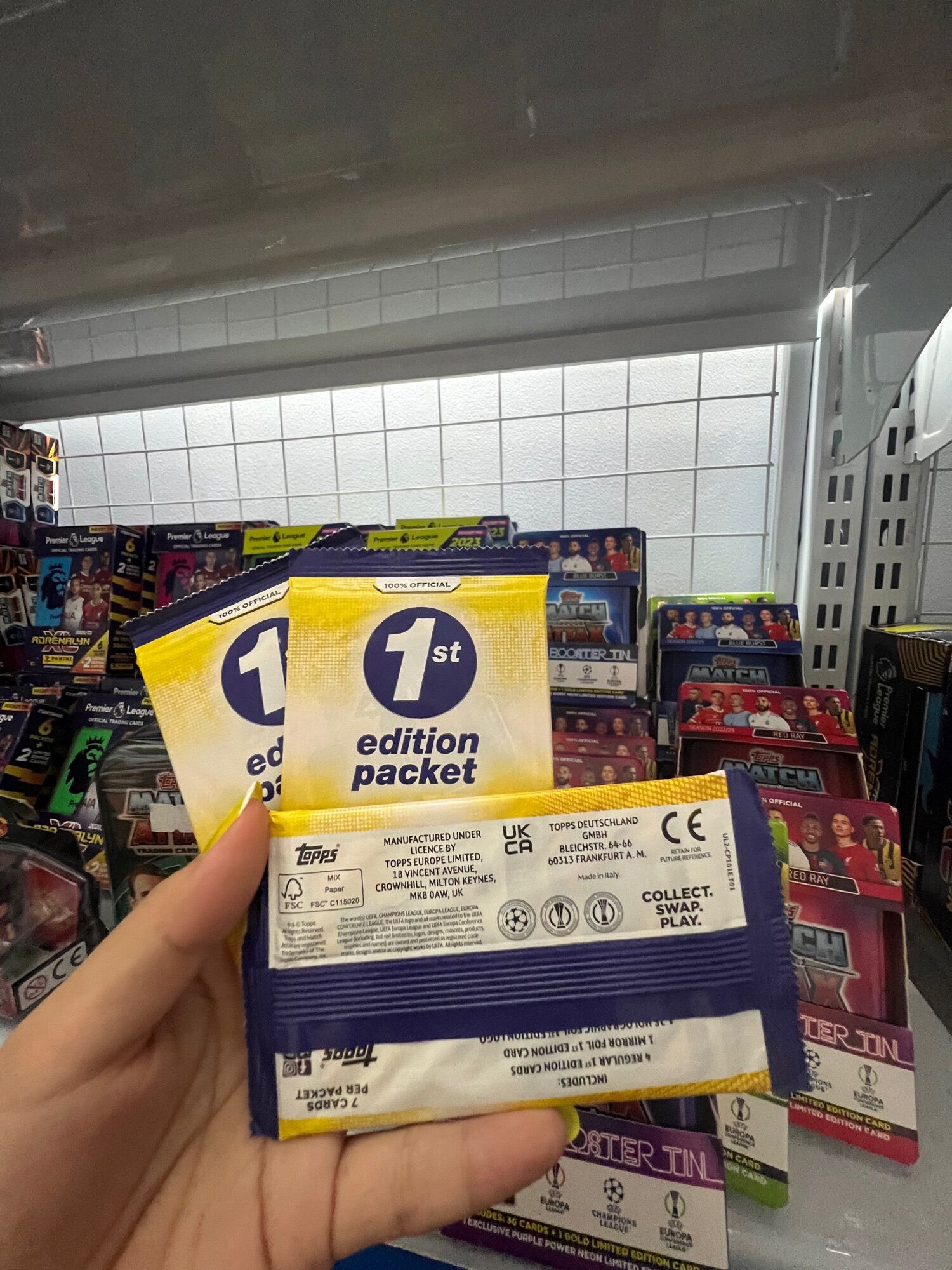 Pack Lẻ ]Match Attax Limited Champions league  22/23(Pack 7 thẻ )