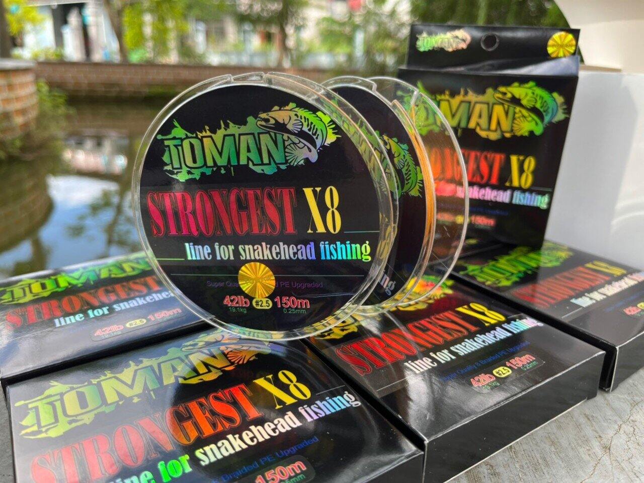 Dây pe, dù câu lure toman strongert x8 đủ số - đctt