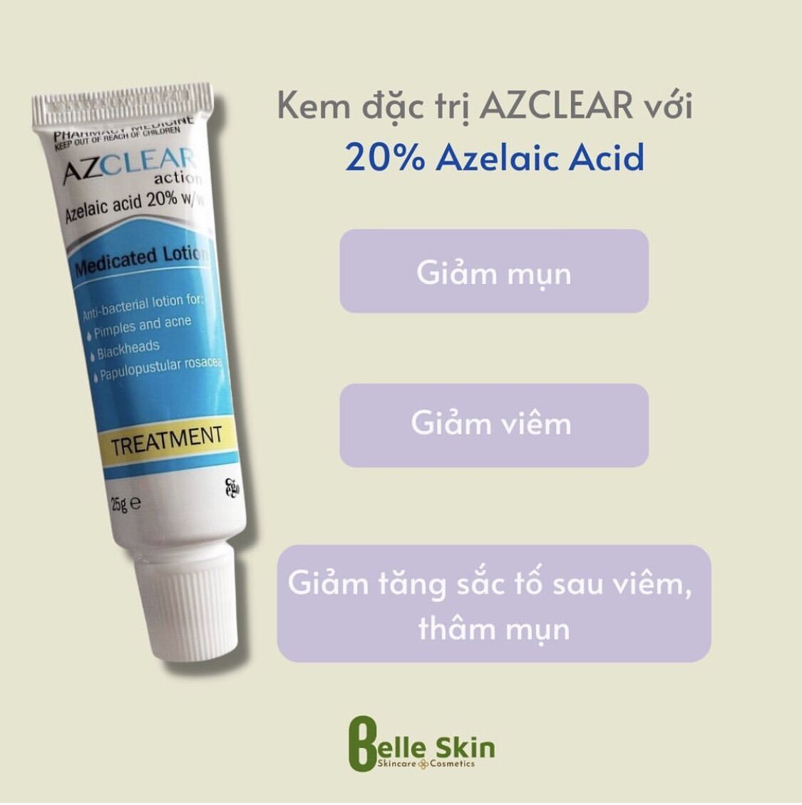 [Hcm]Kem Giảm Mụn Azclear 20% Azelaic Acid