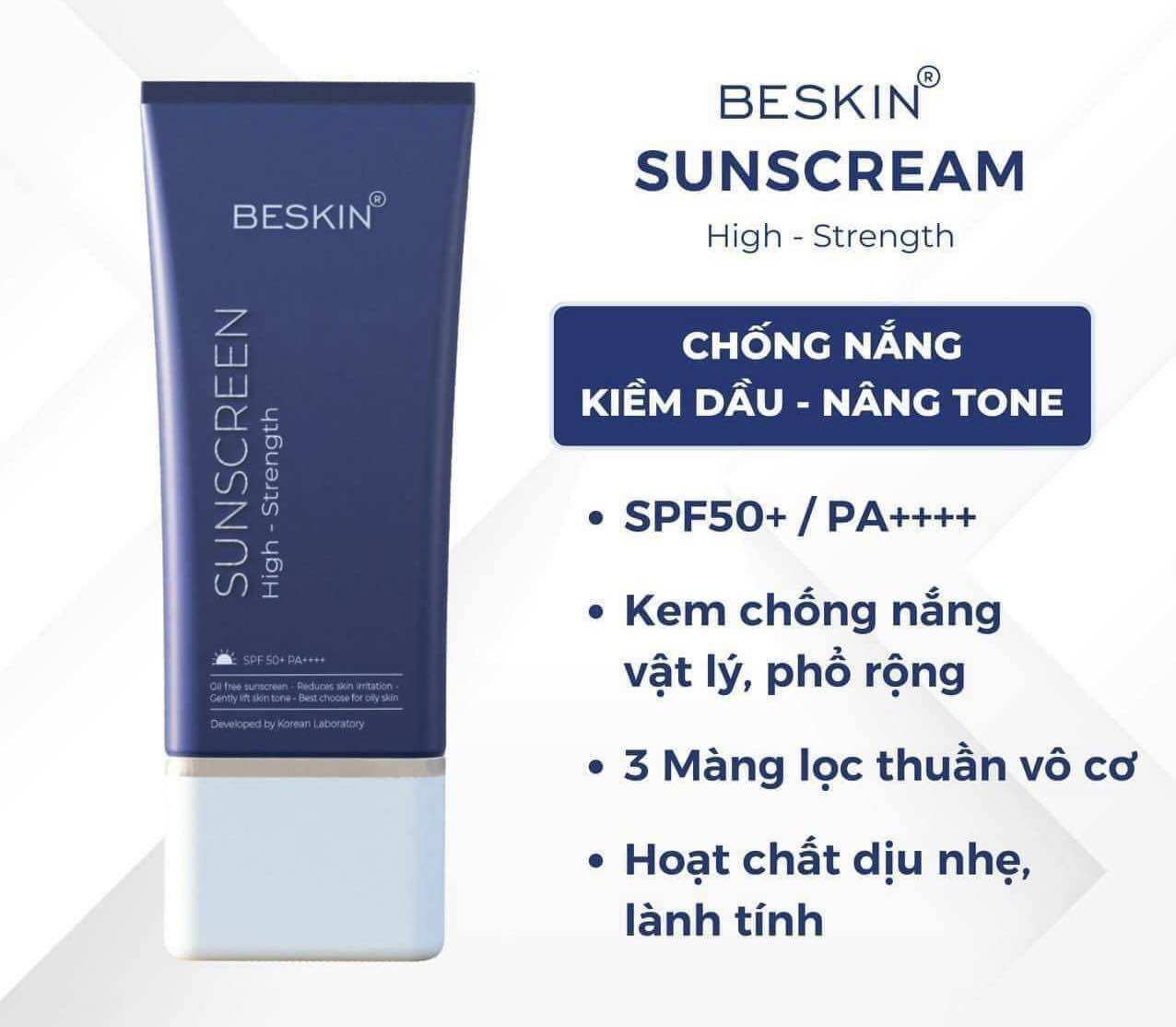 Kem chống nắng cho da dầu Beskin SPF 50 [Chính hãng BeSkin]