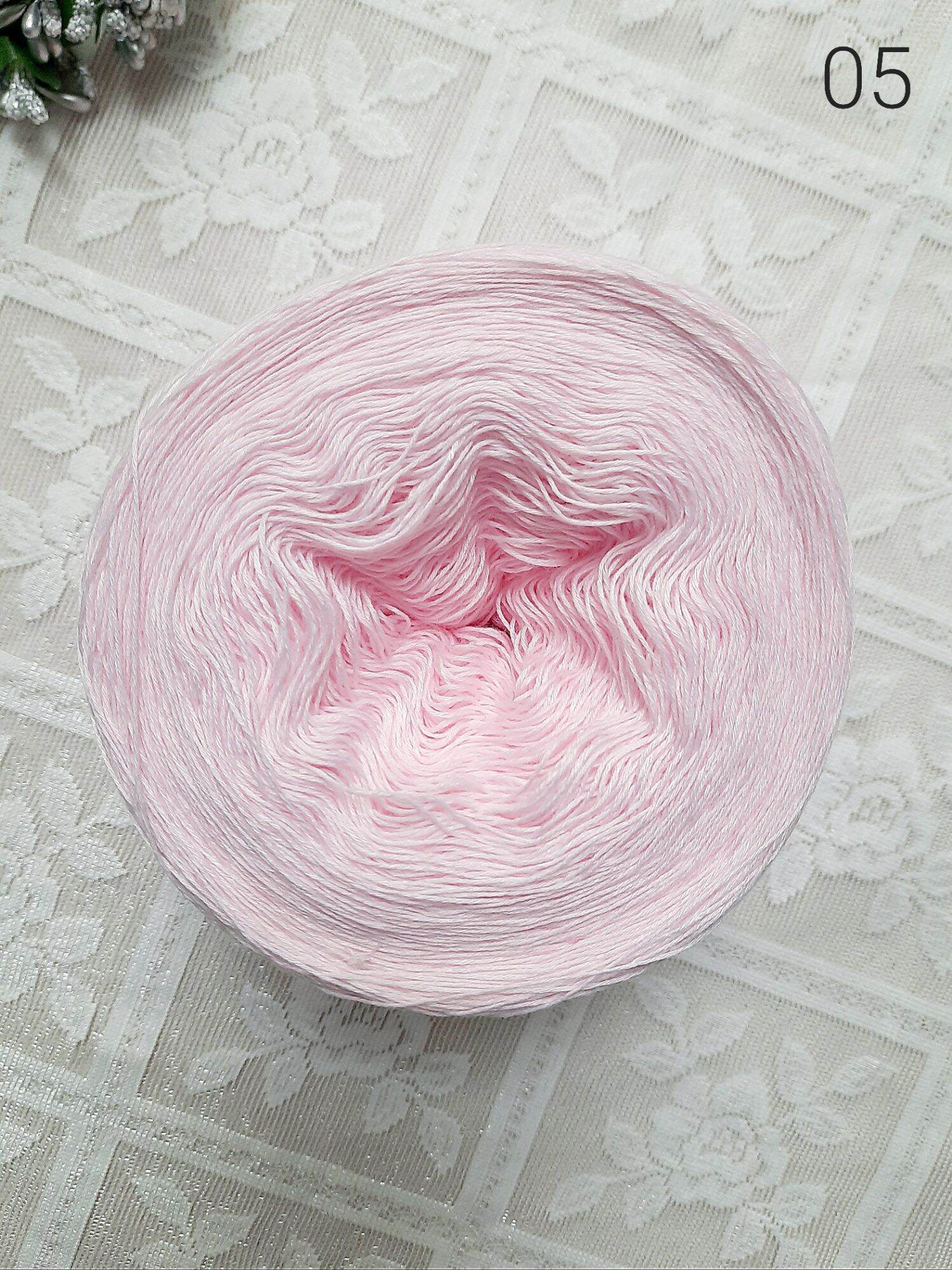 Sợi lace cotton Nhật, se 0.5mm, bóng nhẹ, đan móc áo váy mùa hè, áo dài.