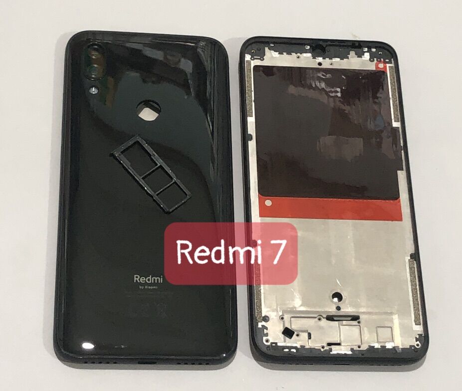 Vỏ redmi 7 full bộ-khay sim +kính cam