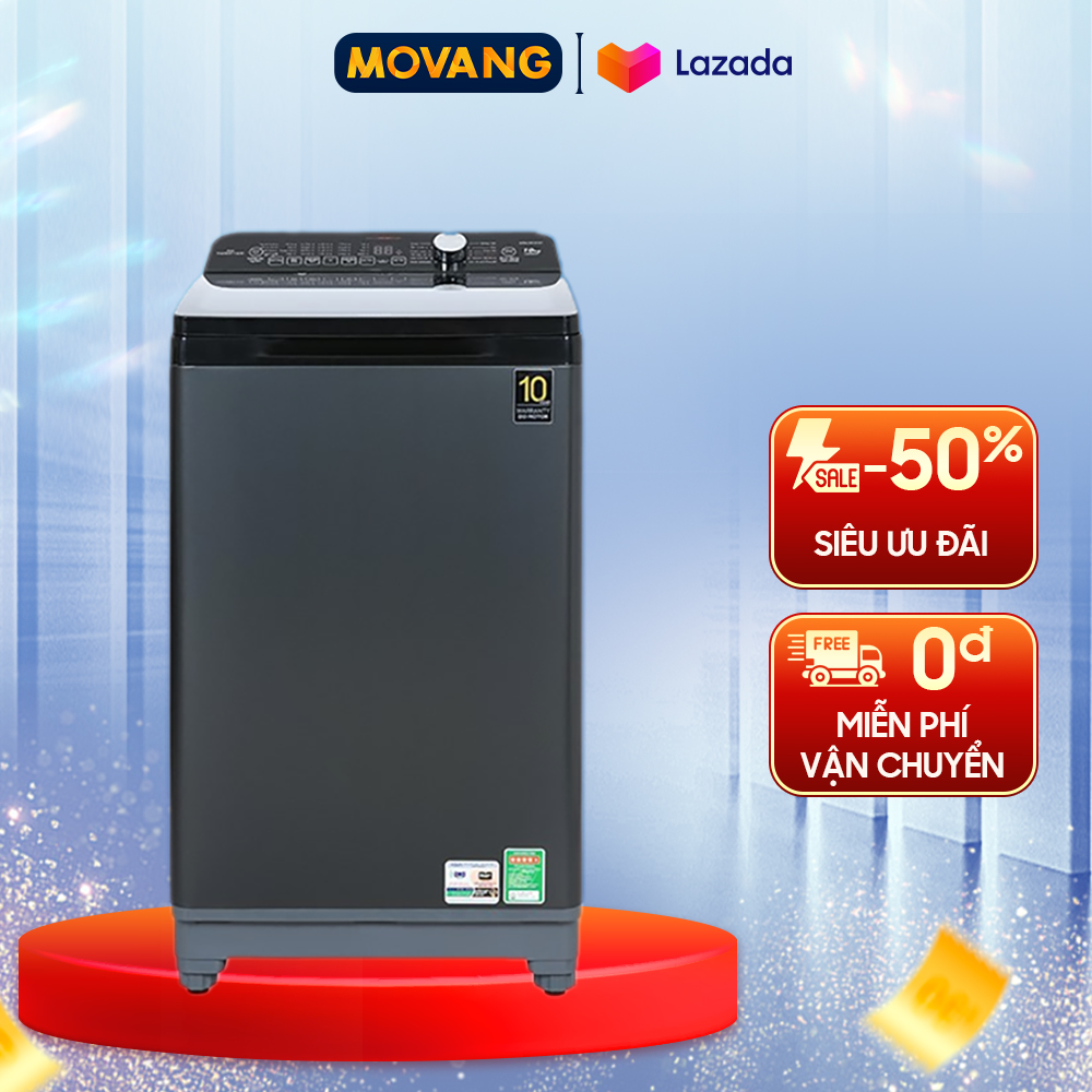 - máy giặt aqua 10 kg aqw-dr101gt bk - aqw-dr101gt - chức năng dự trữ nước water reserve - mâm giặt kháng khuẩn abt - hộp đánh tan bột giặt turbox - khóa trẻ em - van sử dụng mực nước thấp