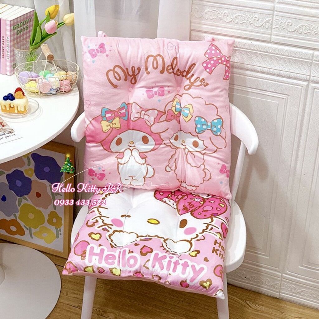 Gối tựa lưng, nệm lót ghế Hello Kitty - Doremon Doraemon