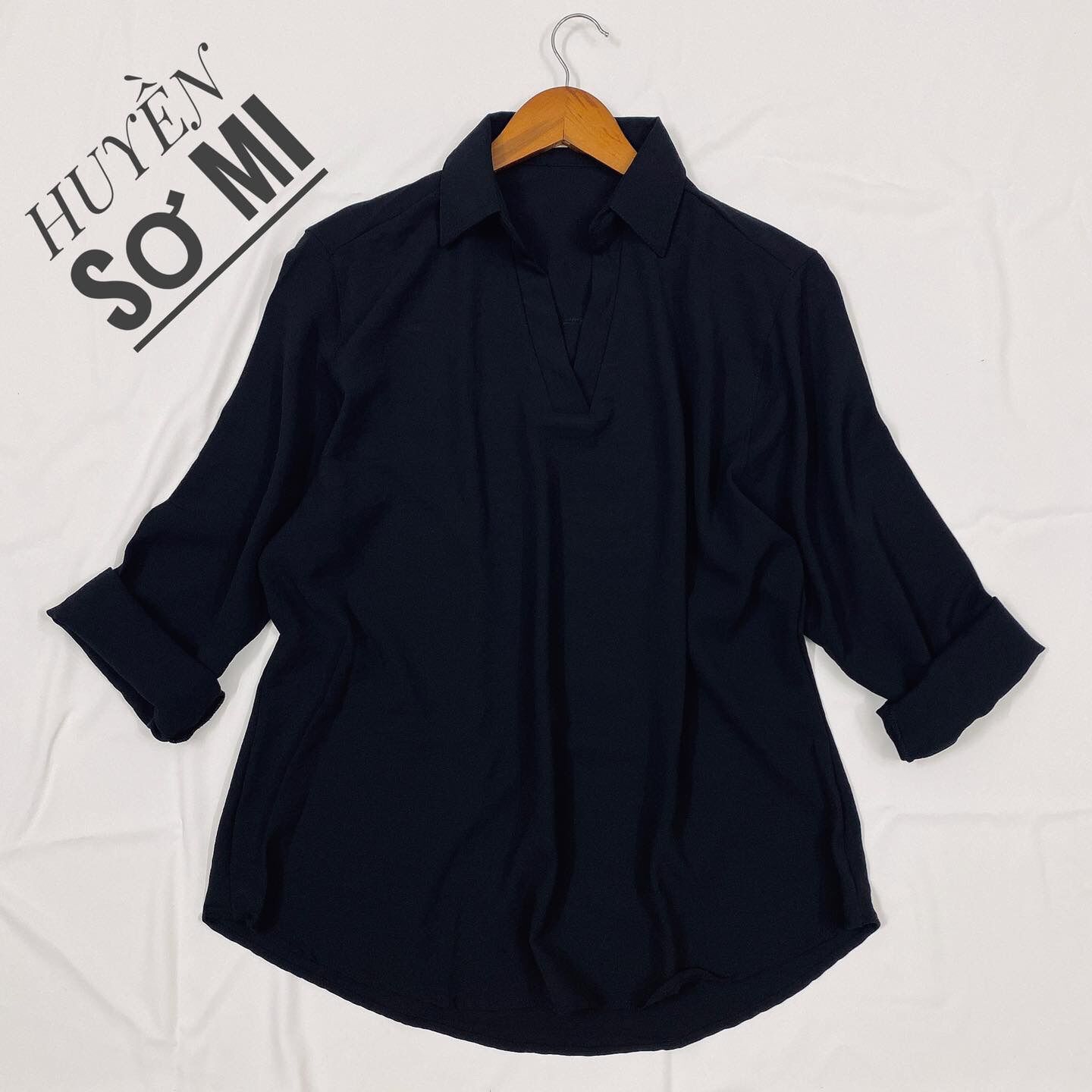 Vải Mát - Sơ Mi Đen Nữ Đủ Size Big Size - đủ size