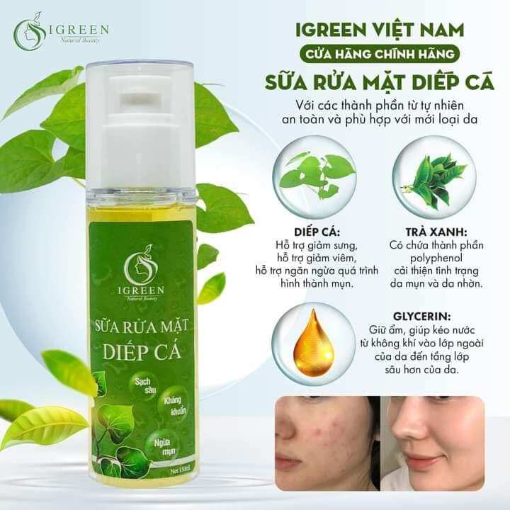 Sữa rửa mặt diếp cá tất cả mọi loại da