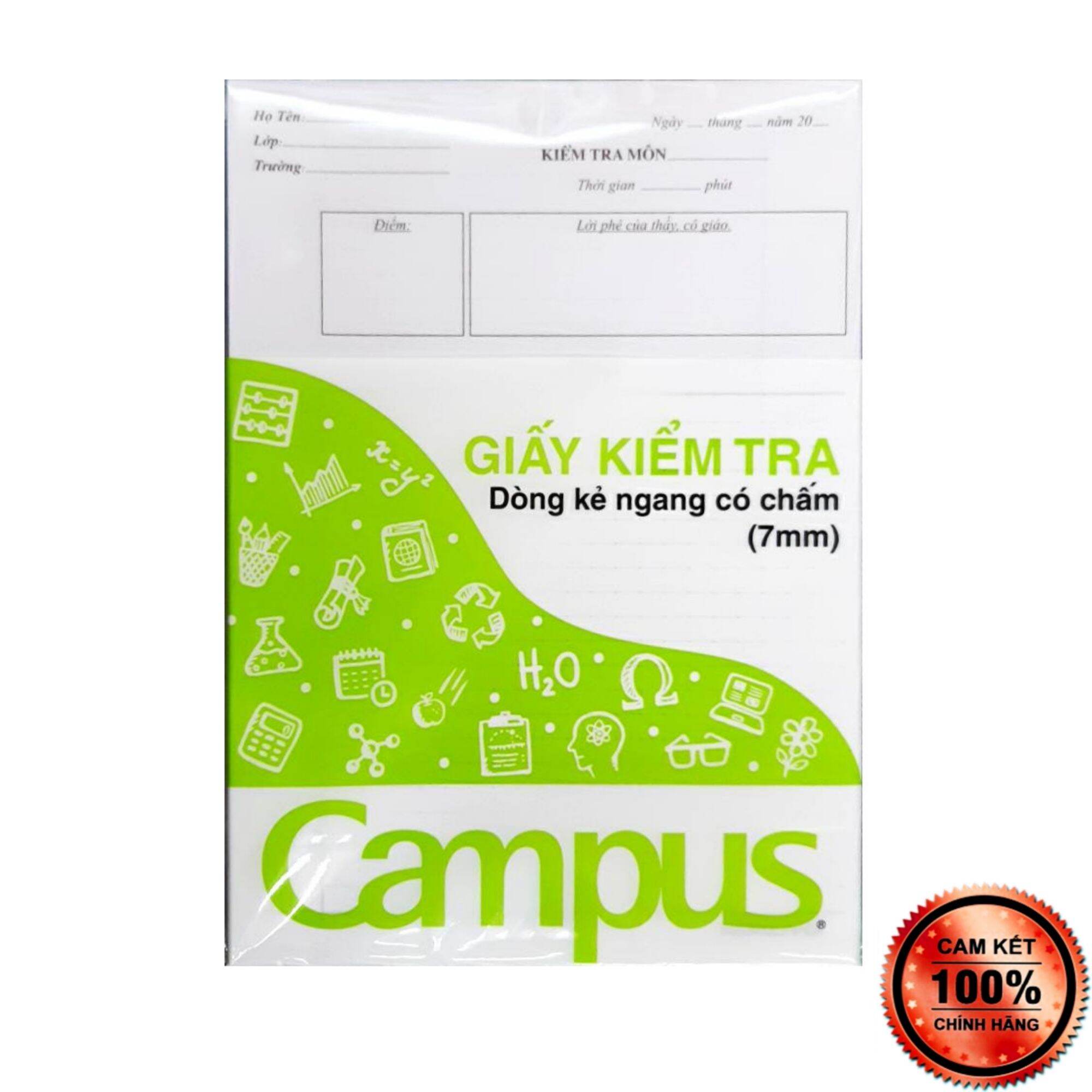 Giấy kiểm tra kẻ ngang (có chấm - không chấm) CAMPUS