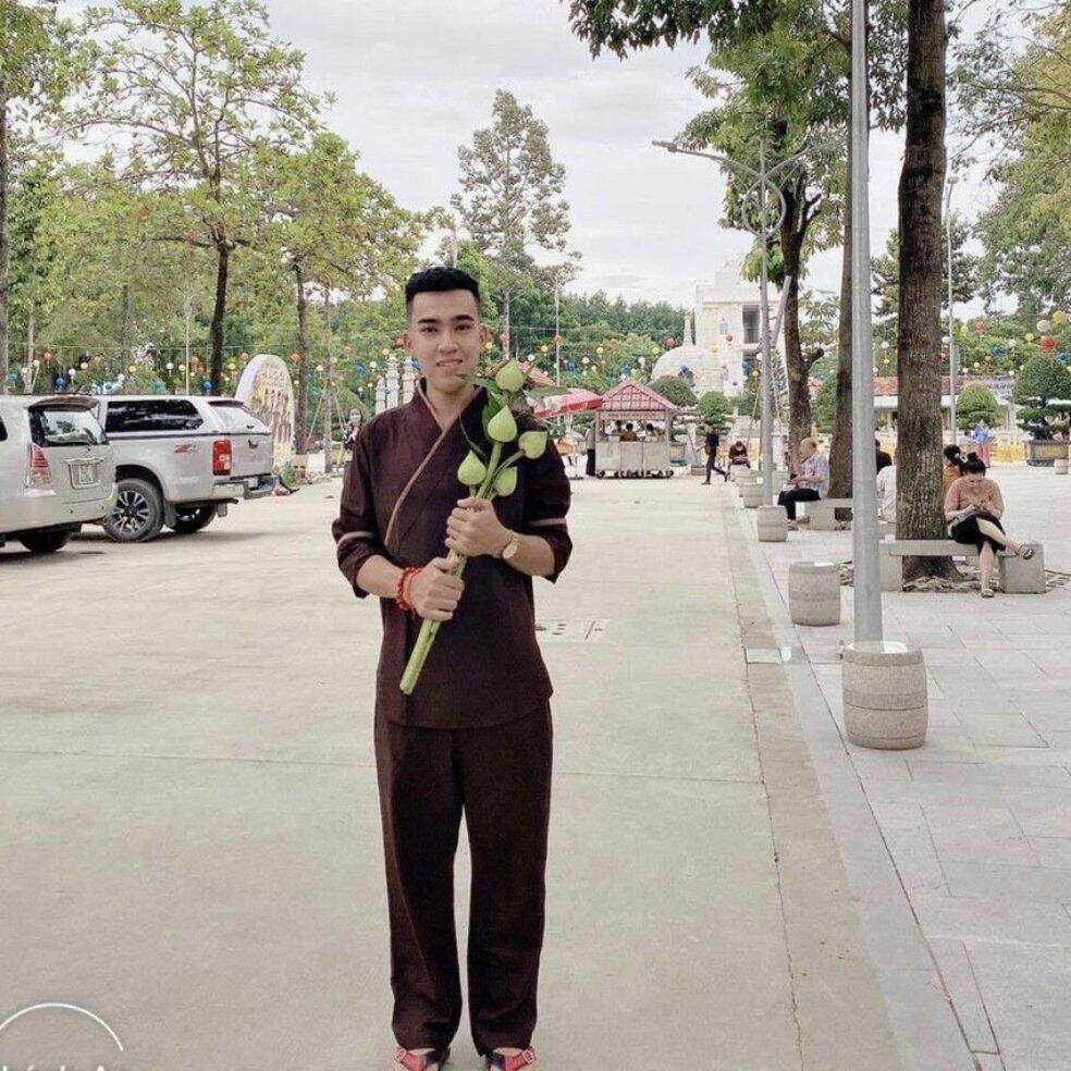 [HCM]Đồ lam đi chùa nam mẫu xéo nhật