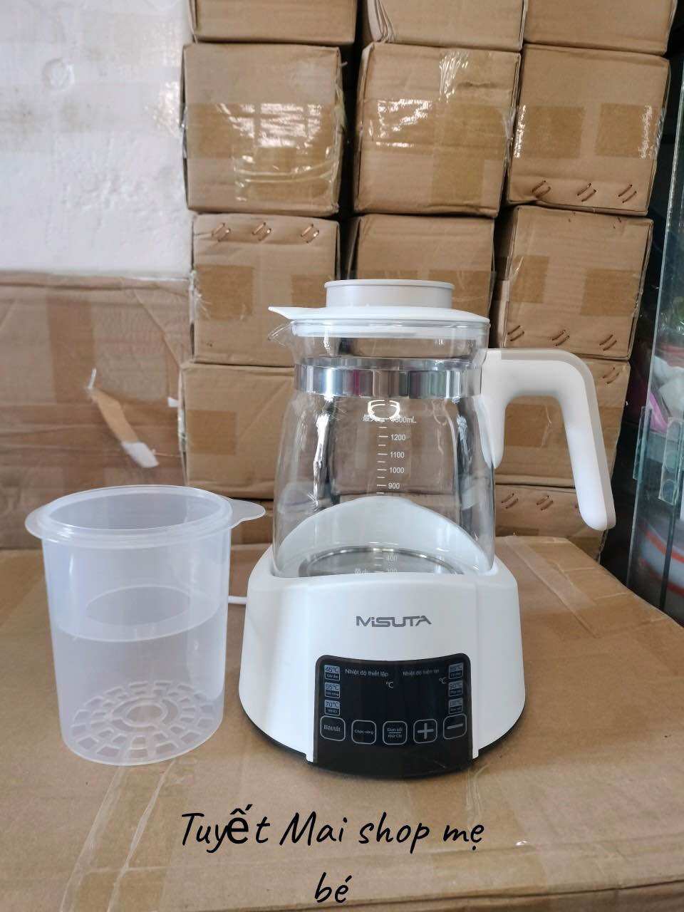 Máy đun nước pha sữa giữ nhiệt misuta (tặng kèm khay hâm sữa)