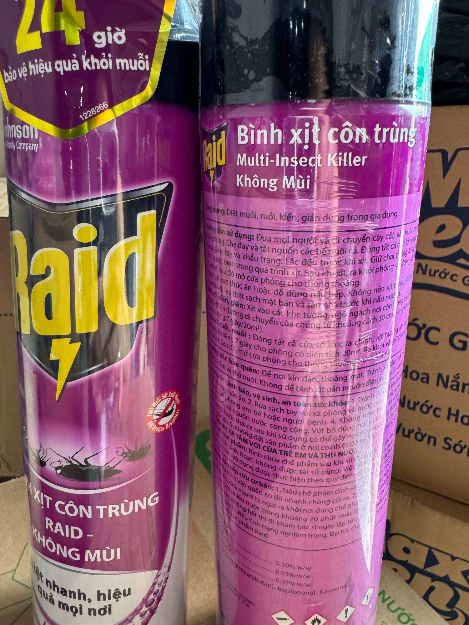 Bình xịt côn trùng Raid Không Mùi 520ml