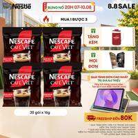 [ƯU ĐÃI THÁNG 8] [FREESHIP HCM] Combo 4 Túi Cà phê hòa tan NESCAFÉ Café Việt Cà phê đen đá (Túi 35 gói x 16g)