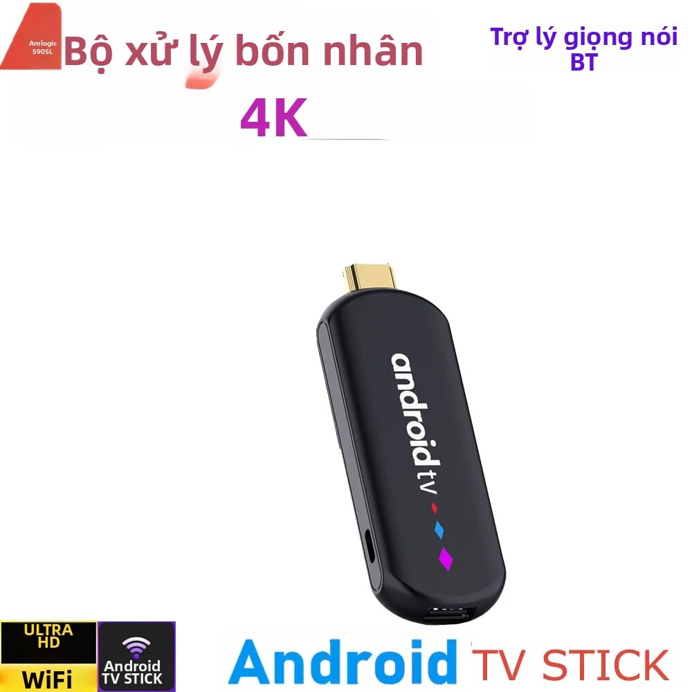 Thiết Bị Phát Đa Phương Tiện Thông Minh H96 Max Amlogic S905L Android TV Stick 4K Video WiFi BT Quad Core Có Điều Khiển Bằng Giọng Nói