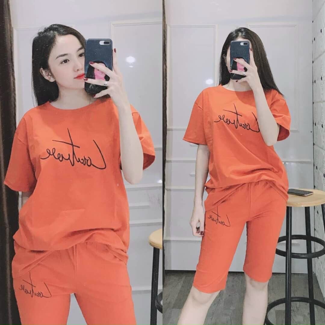 Đồ bộ nữ mặc nhà set bộ lửng thun cotton bộ đồ mặc nhà dễ thương bigsize tới 85kg