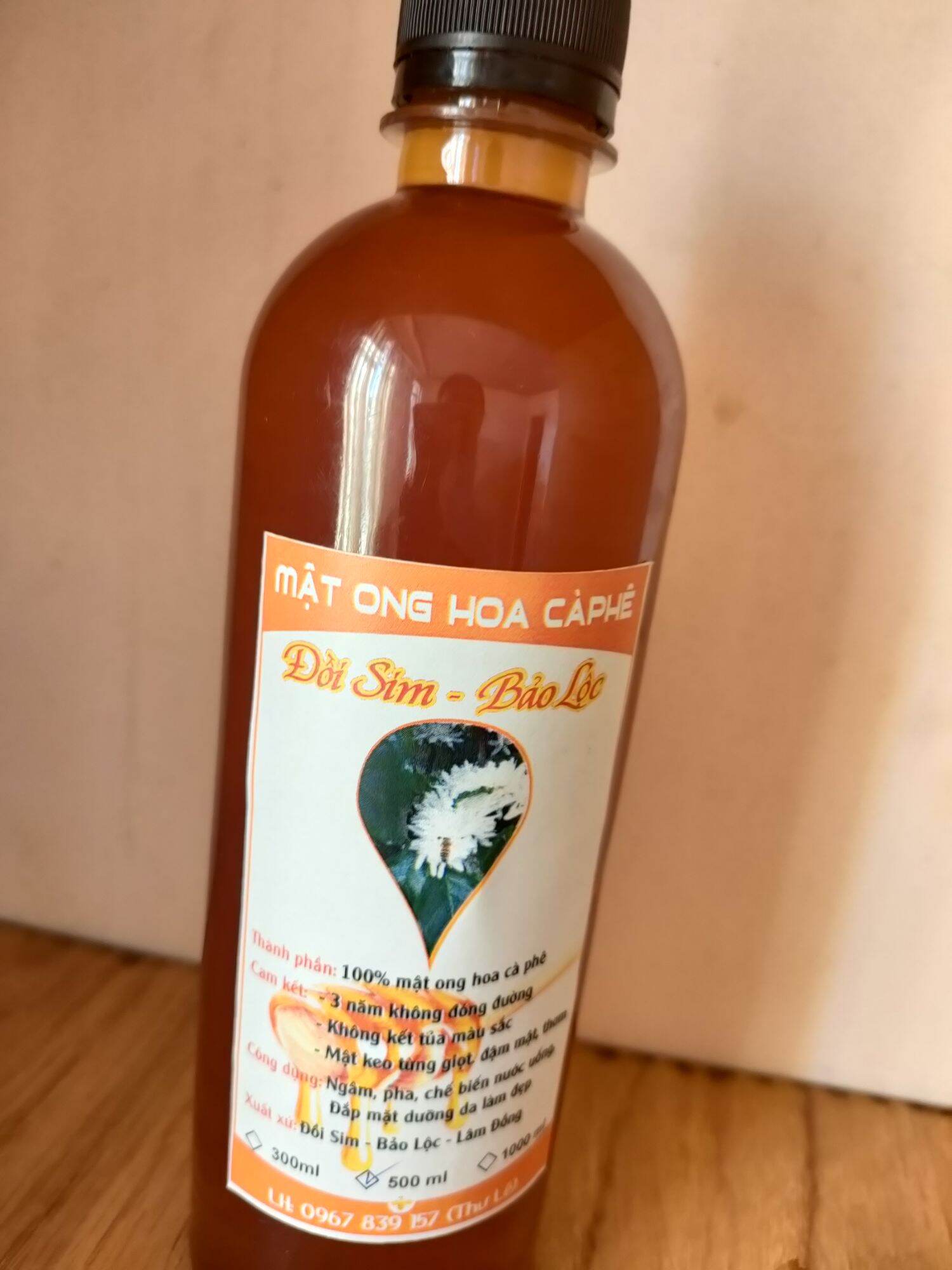 Mật ong nguyên chất hoa cà phê, chai 500ml - Đồi Sim - Bảo Lộc