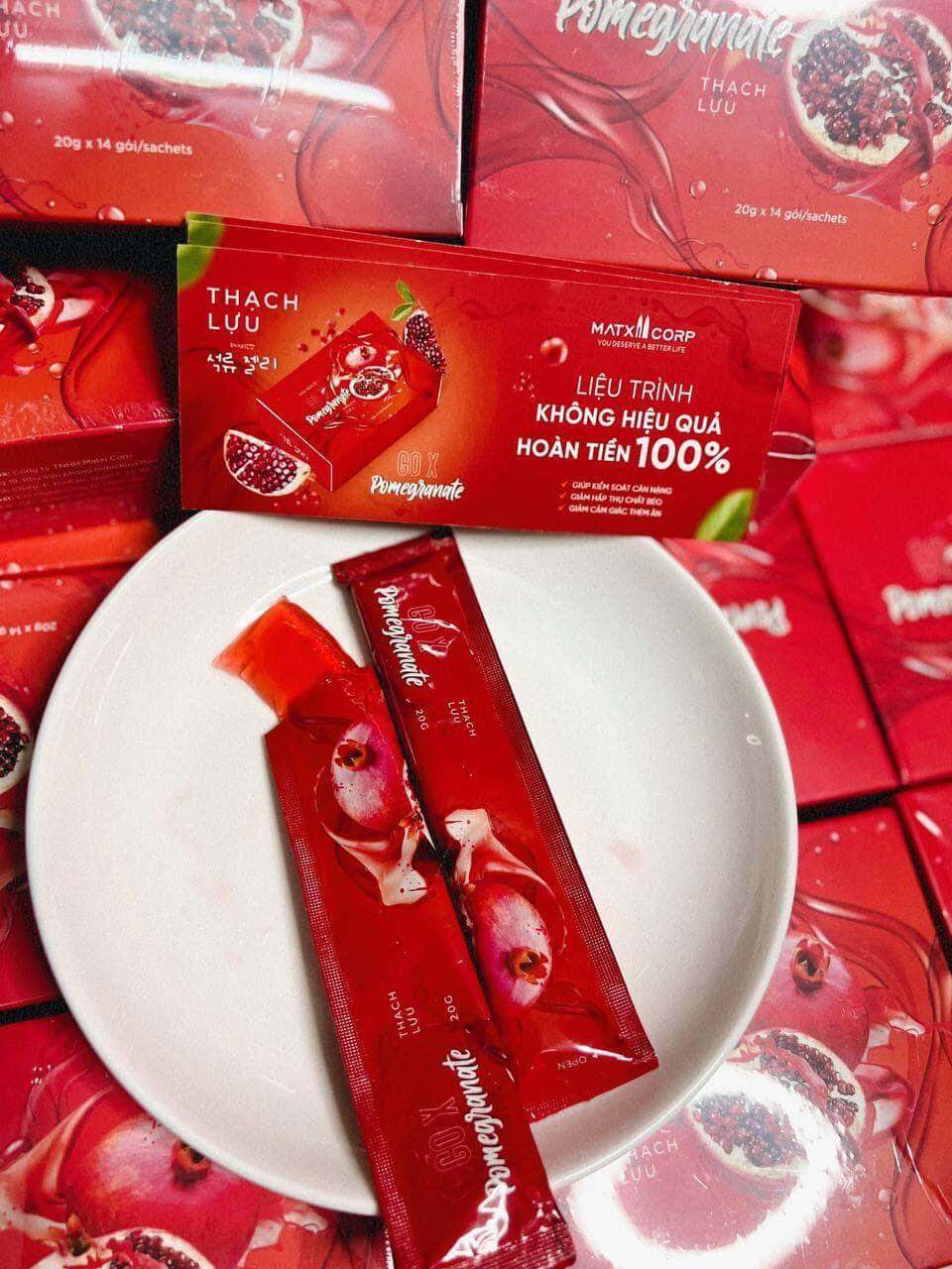 Thạch Lựu Giảm Cân Giảm Mỡ giúp eo thon dáng đẹp chuẩn matxi corp