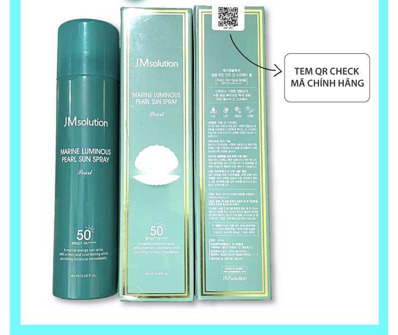Xịt chống nắng jm solution marine luminous pearl sun spray spf 50+/pa +++