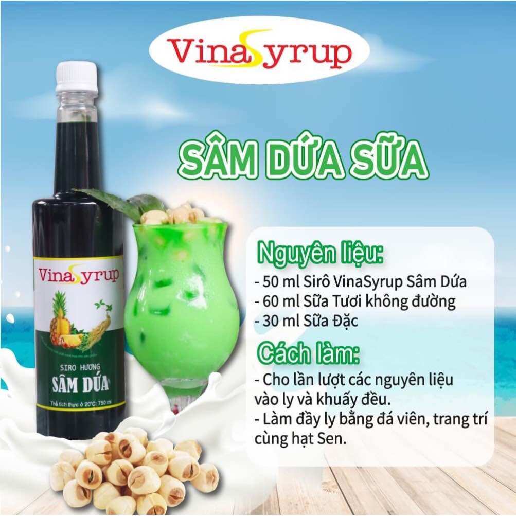 Siro Sâm Dứa hiệu Vina Syrup chai 750ml