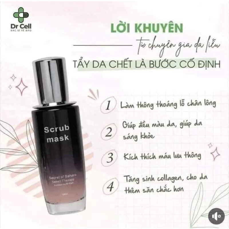 COMBO SIÊU SẠCH DA SÁNG MỊN TỪ SỮA RỪA MẶT VÀ TẨY DA CHẾT DR CELL