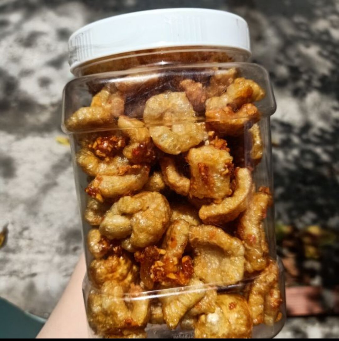 1 hủ Da heo sốt mắm tỏi ớt i hình🧄🌶️