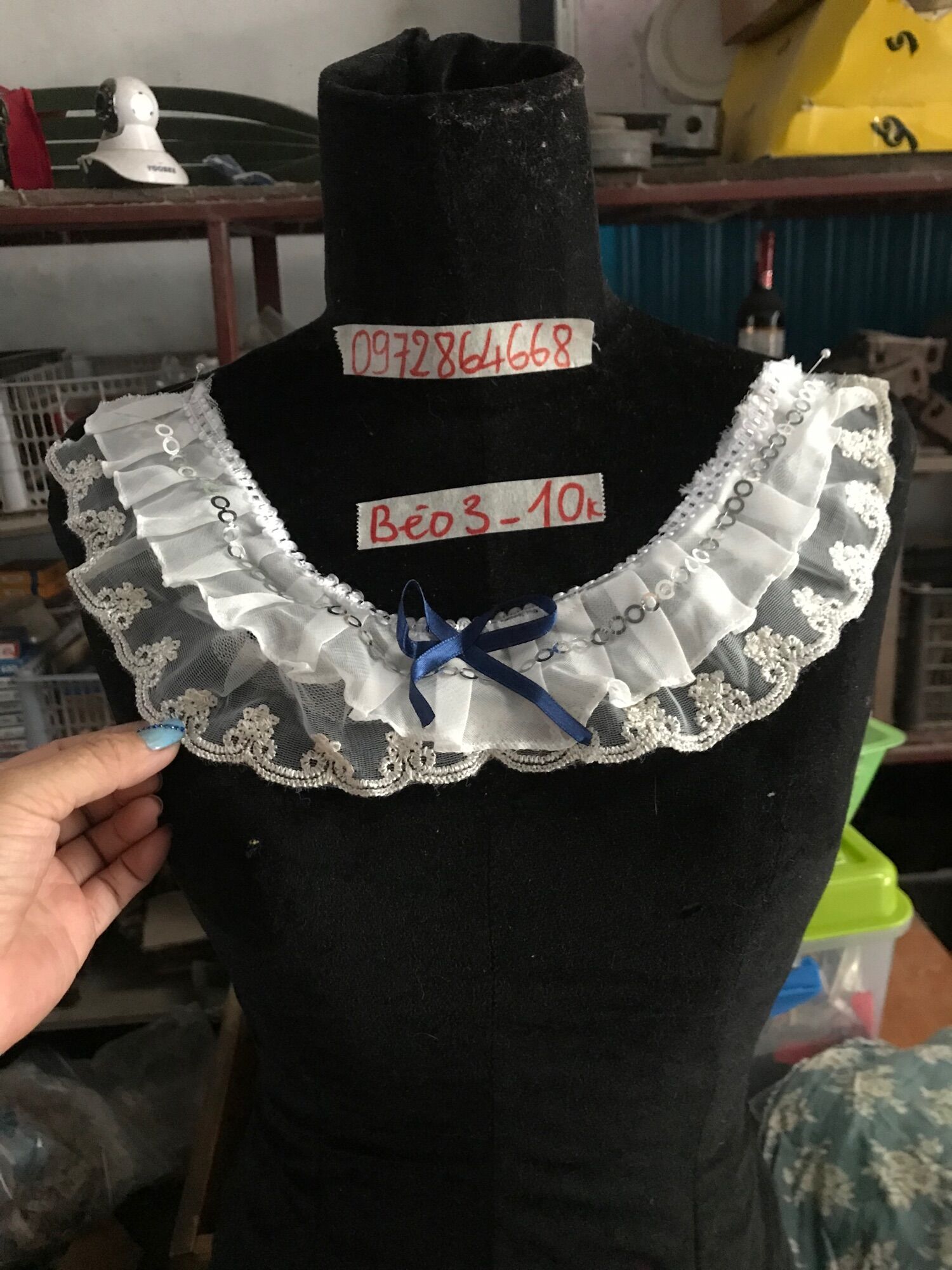 Ren làm cổ áo bánh bèo tiểu thư