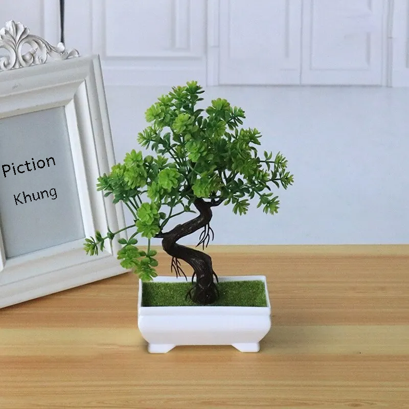 Vườn sắp xếp đồ trang trí cây nhựa cây bonsai cây nhỏ chậu cây giả chậu hoa nhà phòng Bảng trang trí