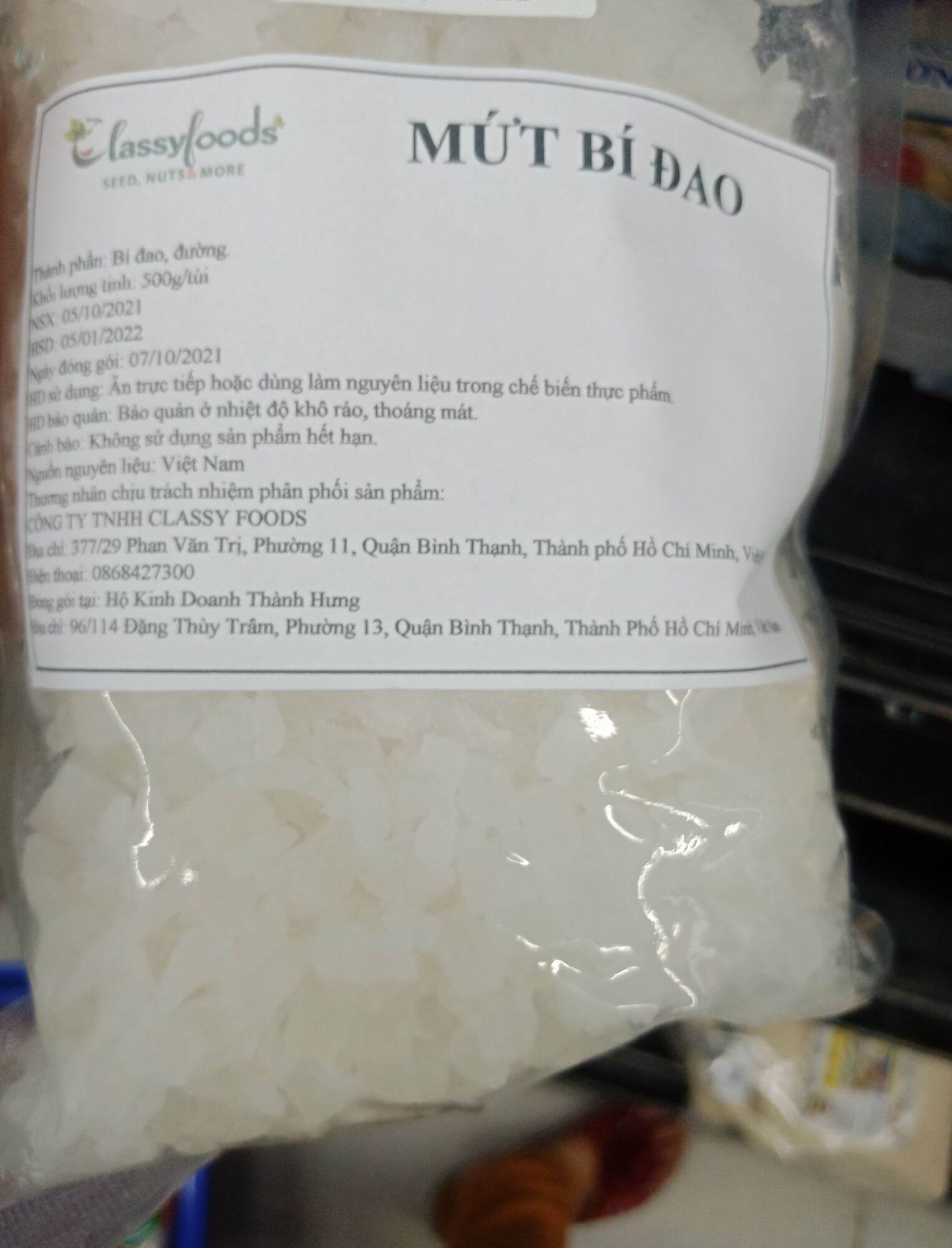 Mứt bí đao 500gr