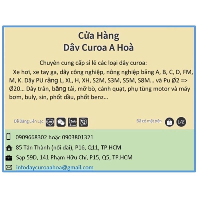 [HCM]Dây curoa 190XL