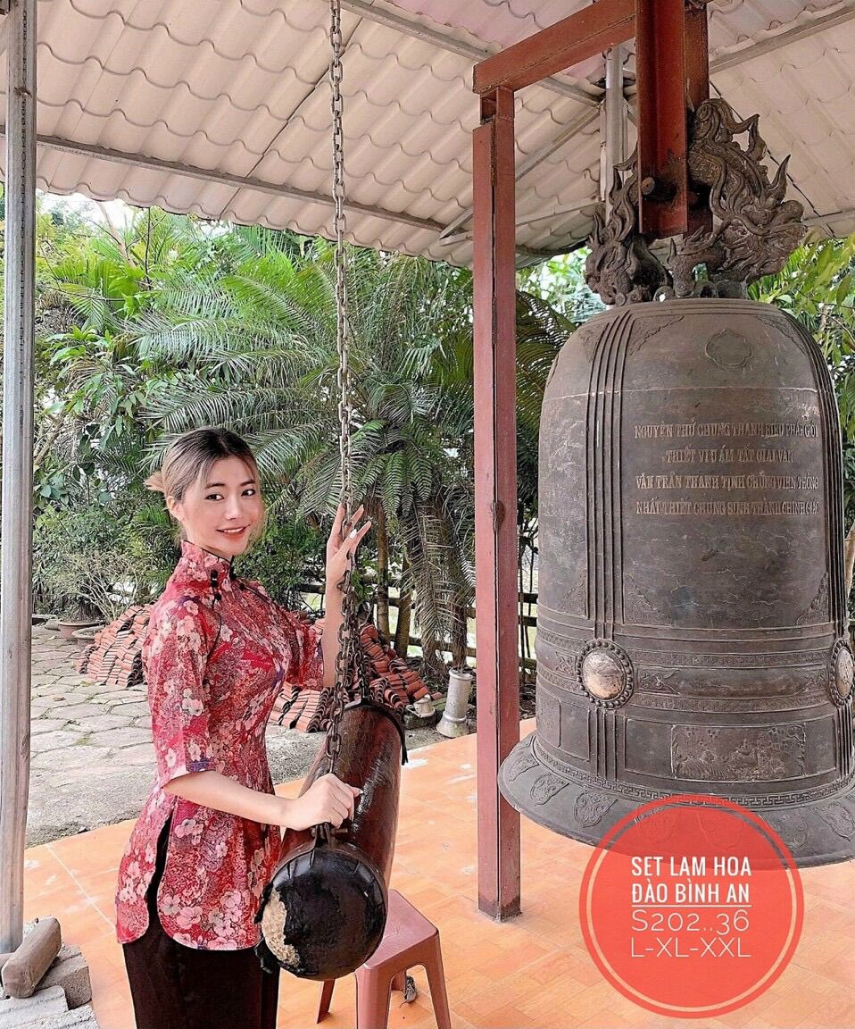 55-90kg Bigsize SET LAM BÀ BA HOA ĐÀO BÌNH AN