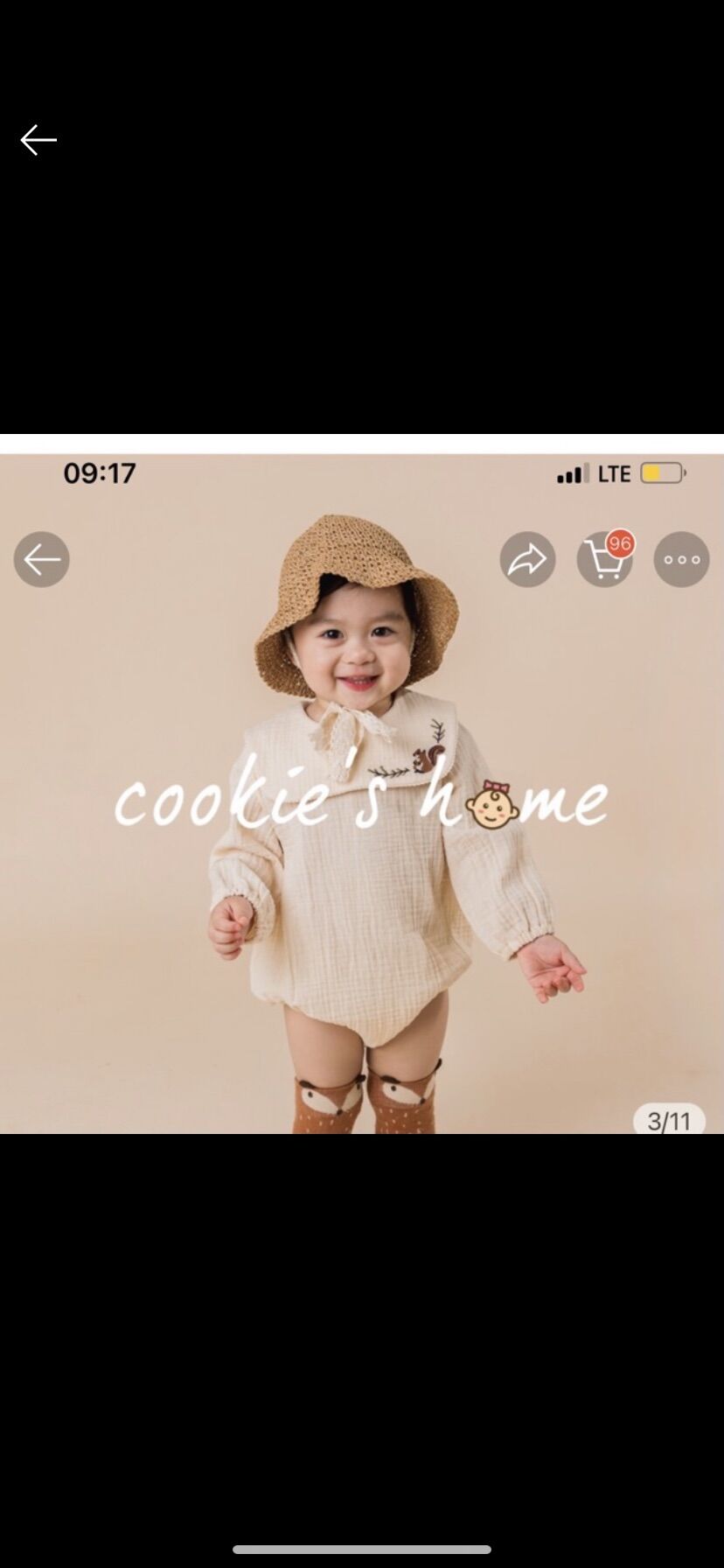 Combo quần áo em bé yếm đen đầm trắng và nón công chúa