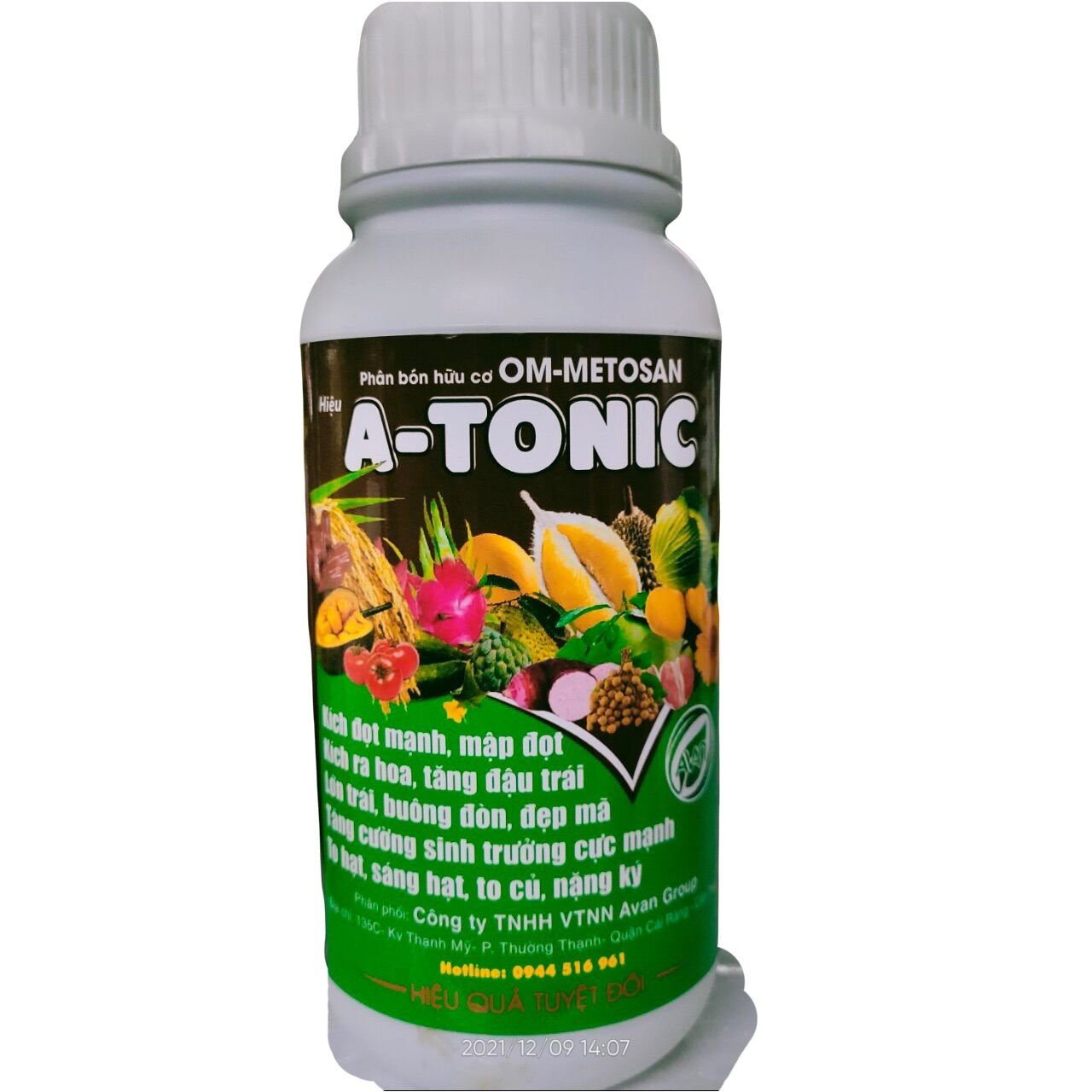 Atonic hữu cơ chai 450ml Phân bón lá kích rễ bung đọt mát cây