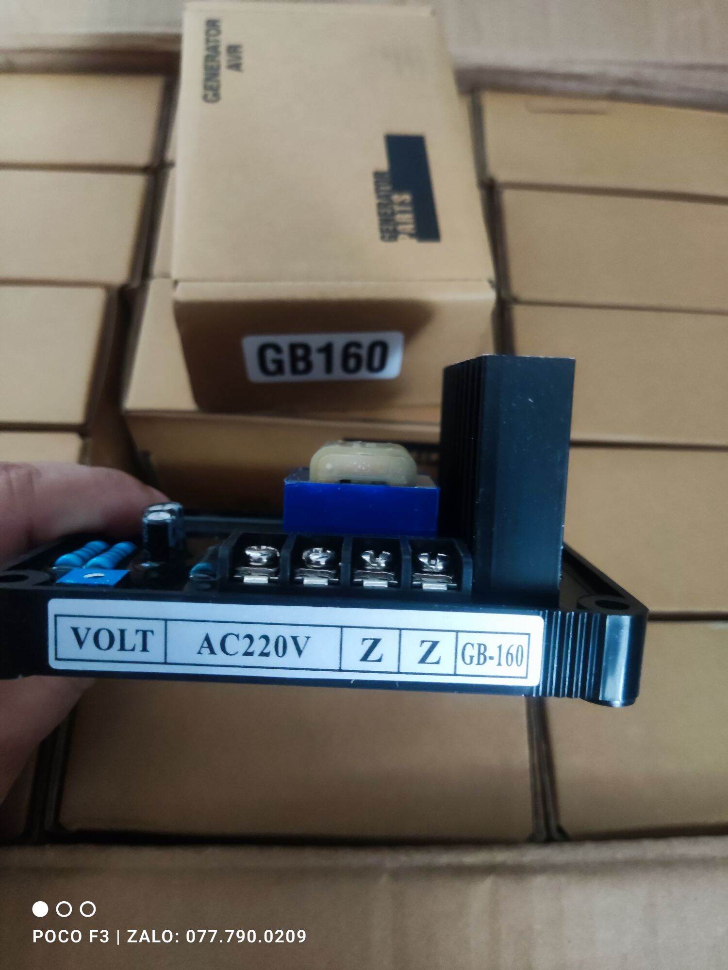 AVR gb160 bộ điều chỉnh điện áp cho củ phát rồi dinamo 1 pha 220v