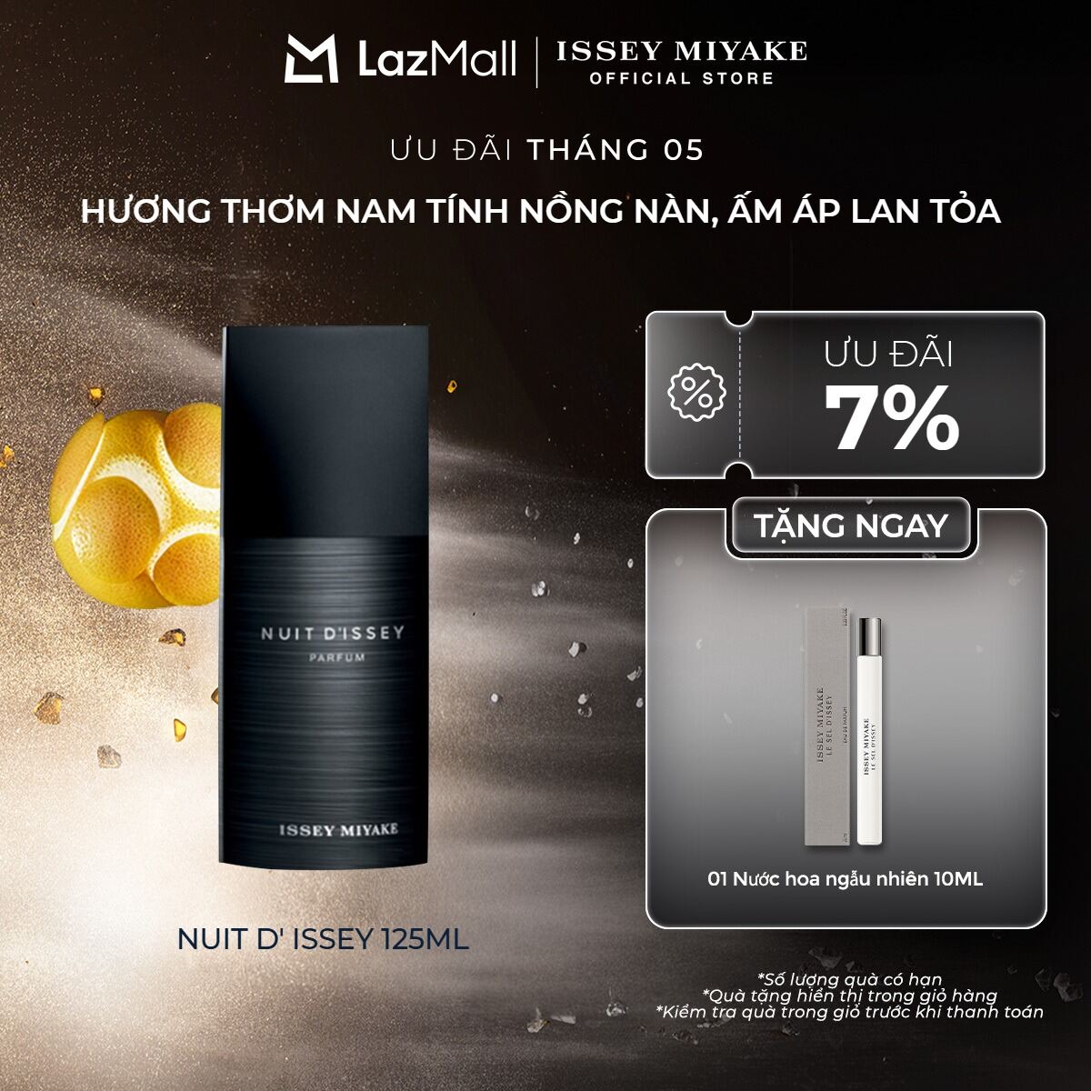 Nước Hoa nam Issey Miyake Nuit D' Issey Parfum 125ml