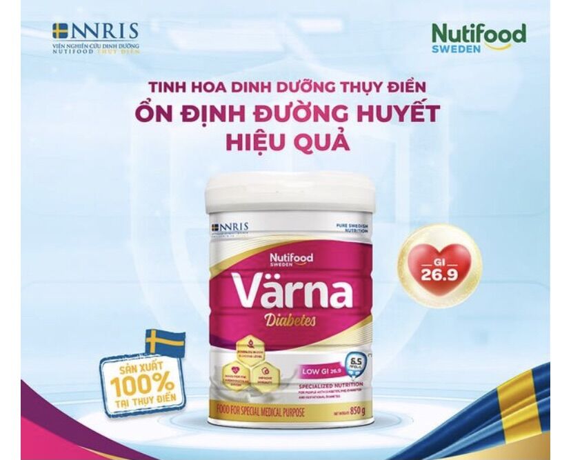 Sữa bột varna diabetes lon 850gr