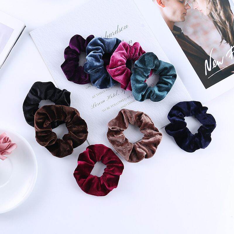 (GIÁ SỈ) COMBO 10 CÁI CỘT TÓC NHUNG MÀU TRƠN