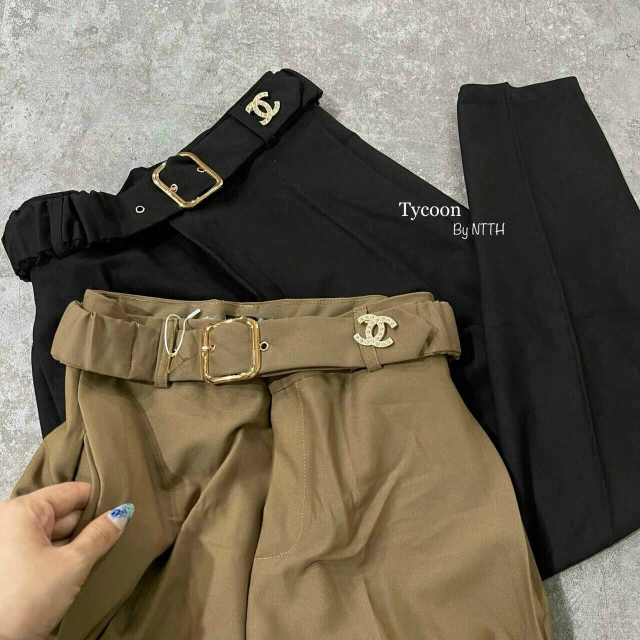 Quần tây công sở MIE baggy kèm đai