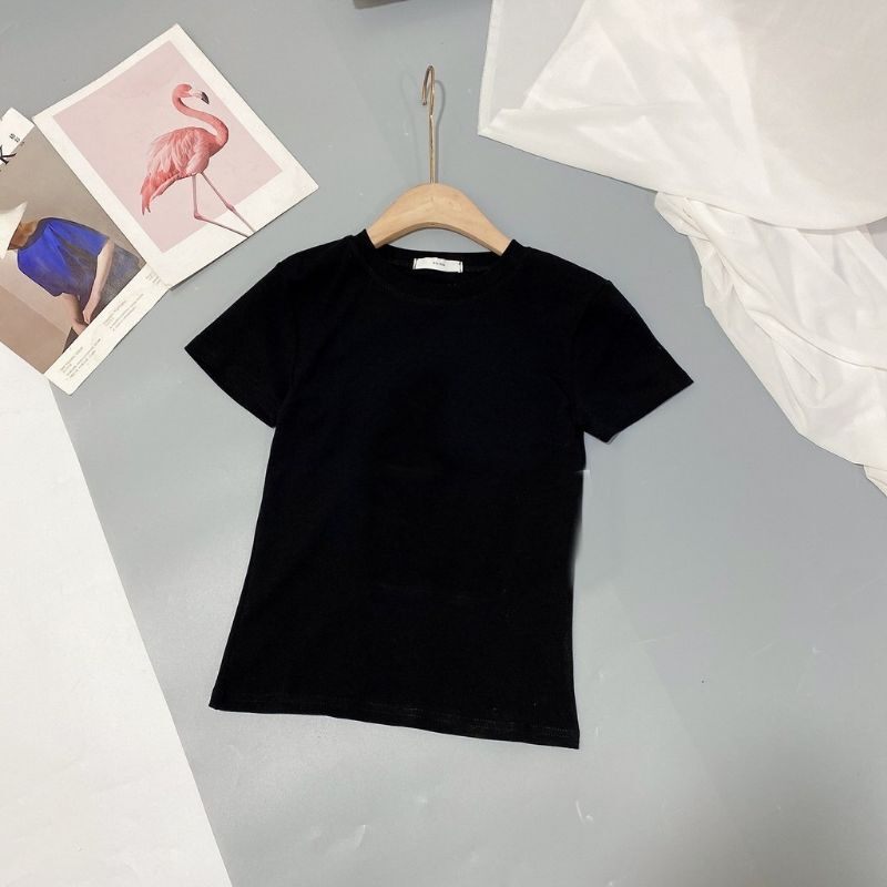 Áo Thun Nữ Trơn Ôm Body Cổ Tròn Siêu Xinh