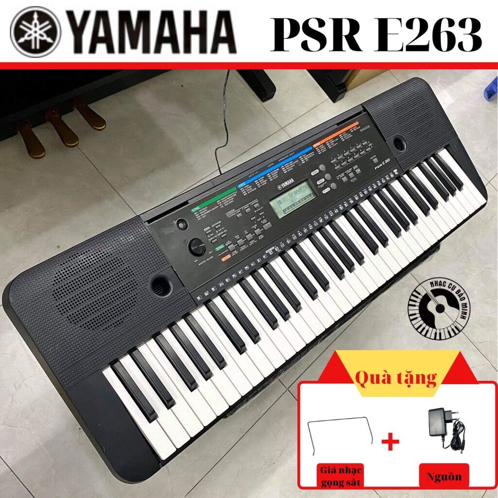 Đàn organ Yamaha PSR E263 (2nd) màn hình LCD nhập từ Japan chất lượng cao,âm thanh hay. Bảo hành 12 tháng