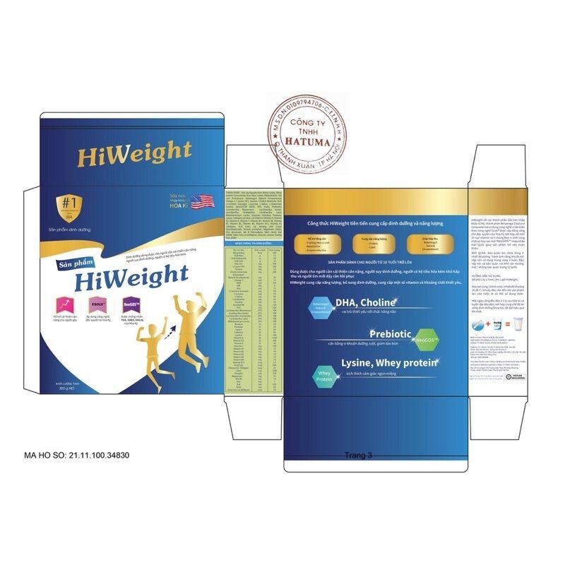 Combo 2 hộp sữa hiweight sữa tăng cân