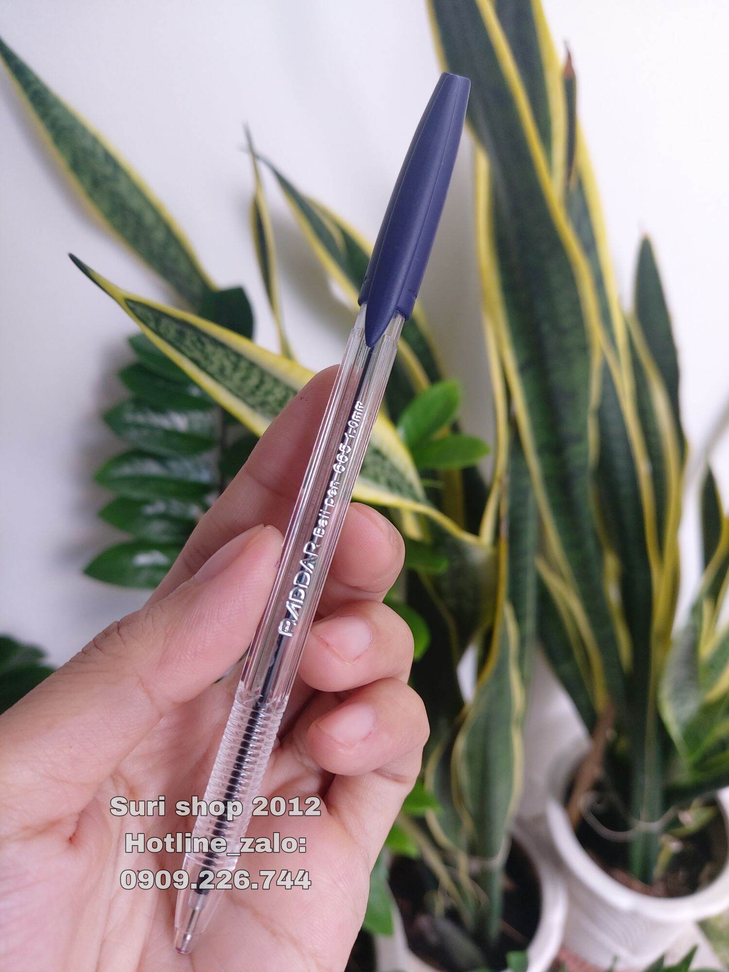 Combo 10 cây bút bi Raddar 665 ngòi 0.1mm ( mực xanh )